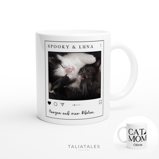 Personalisierte Fototasse CAT MOM