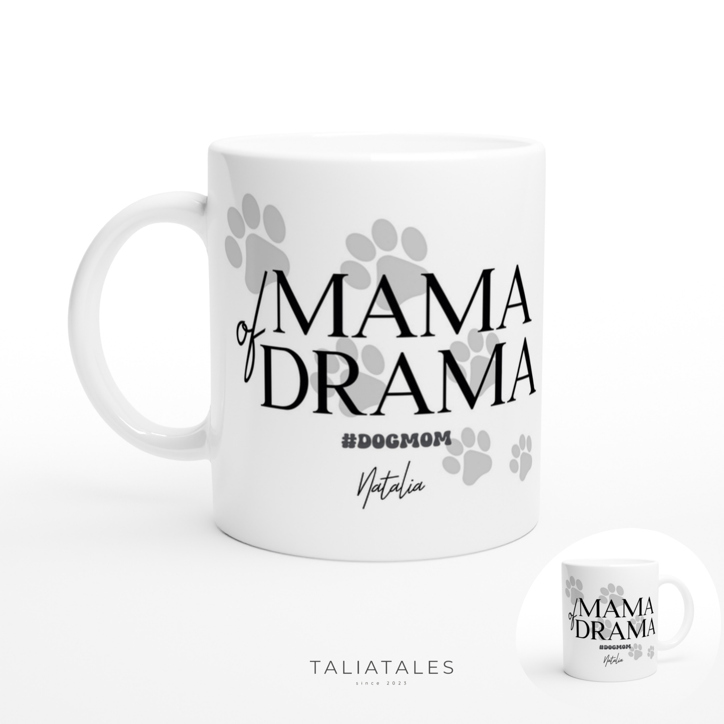 Personalisierte MAMA OF DRAMA TASSE - WHITE EDITION
