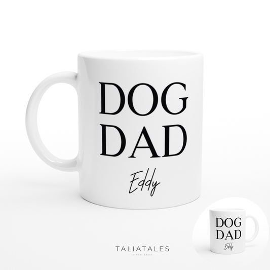 Personalisierte DOG DAD TASSE - WHITE EDITION
