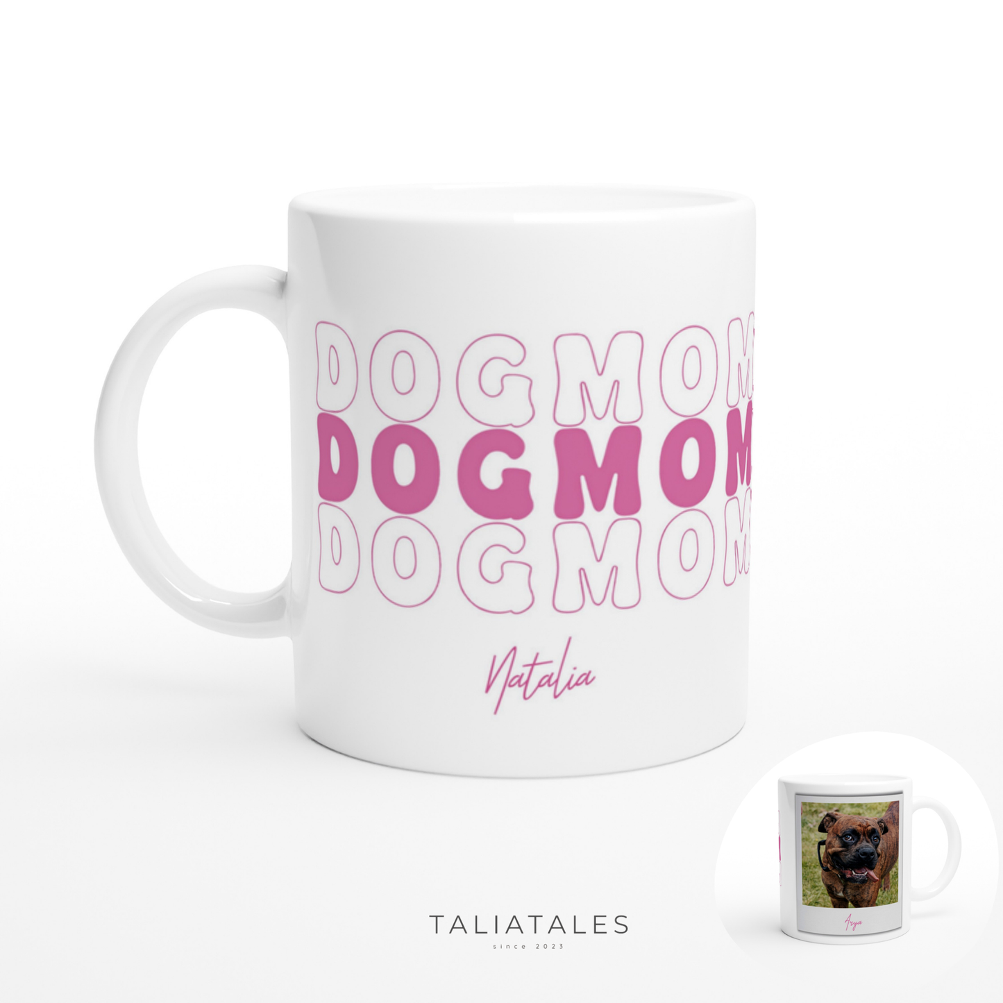 Personalisierte DOG MOM Fototasse II