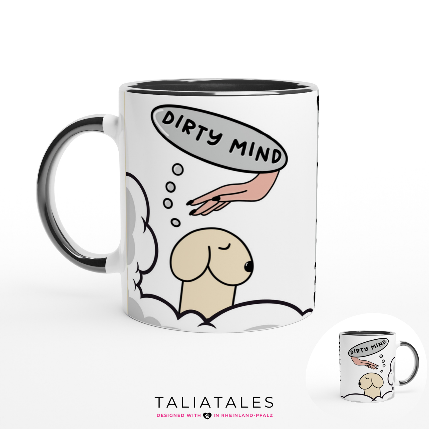 Tasse "DIRTY MIND" Hundetasse