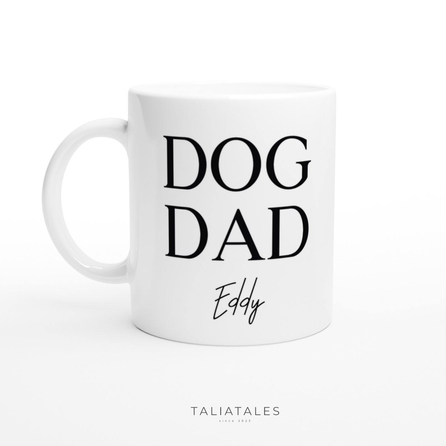 Personalisierte DOG DAD TASSE - WHITE EDITION