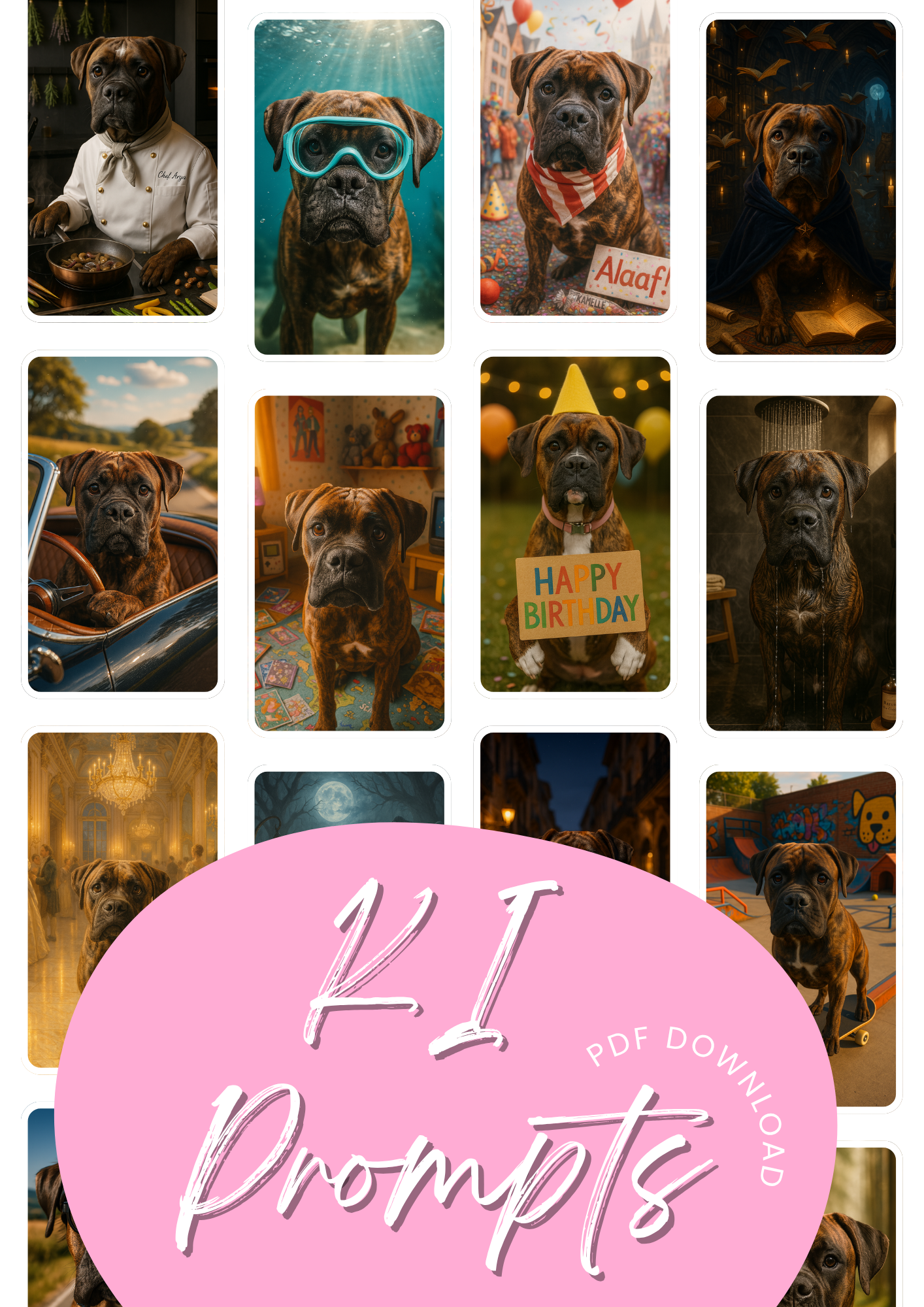 30 Prompt Pack: Dog Edition + 3 Bonus-Prompts