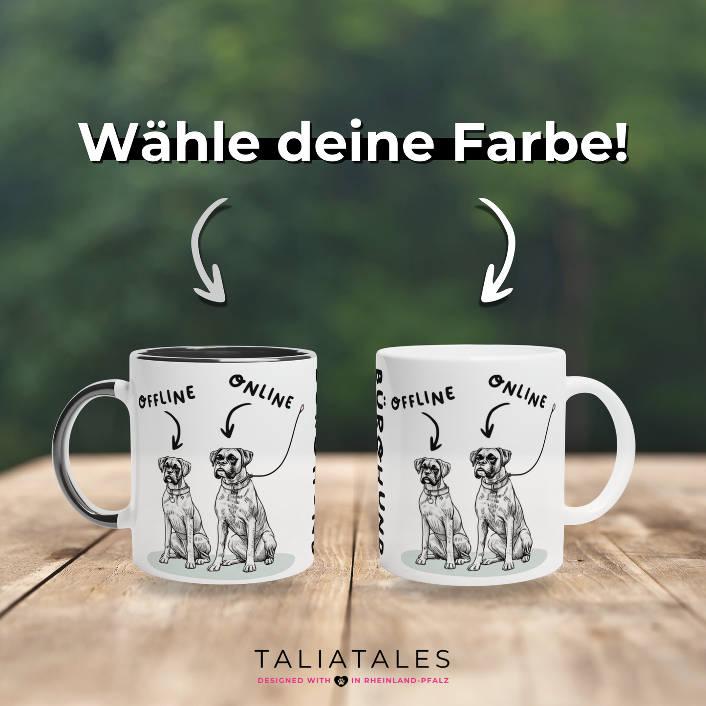 Tasse "Bürohund" ON-OFF Hundetasse