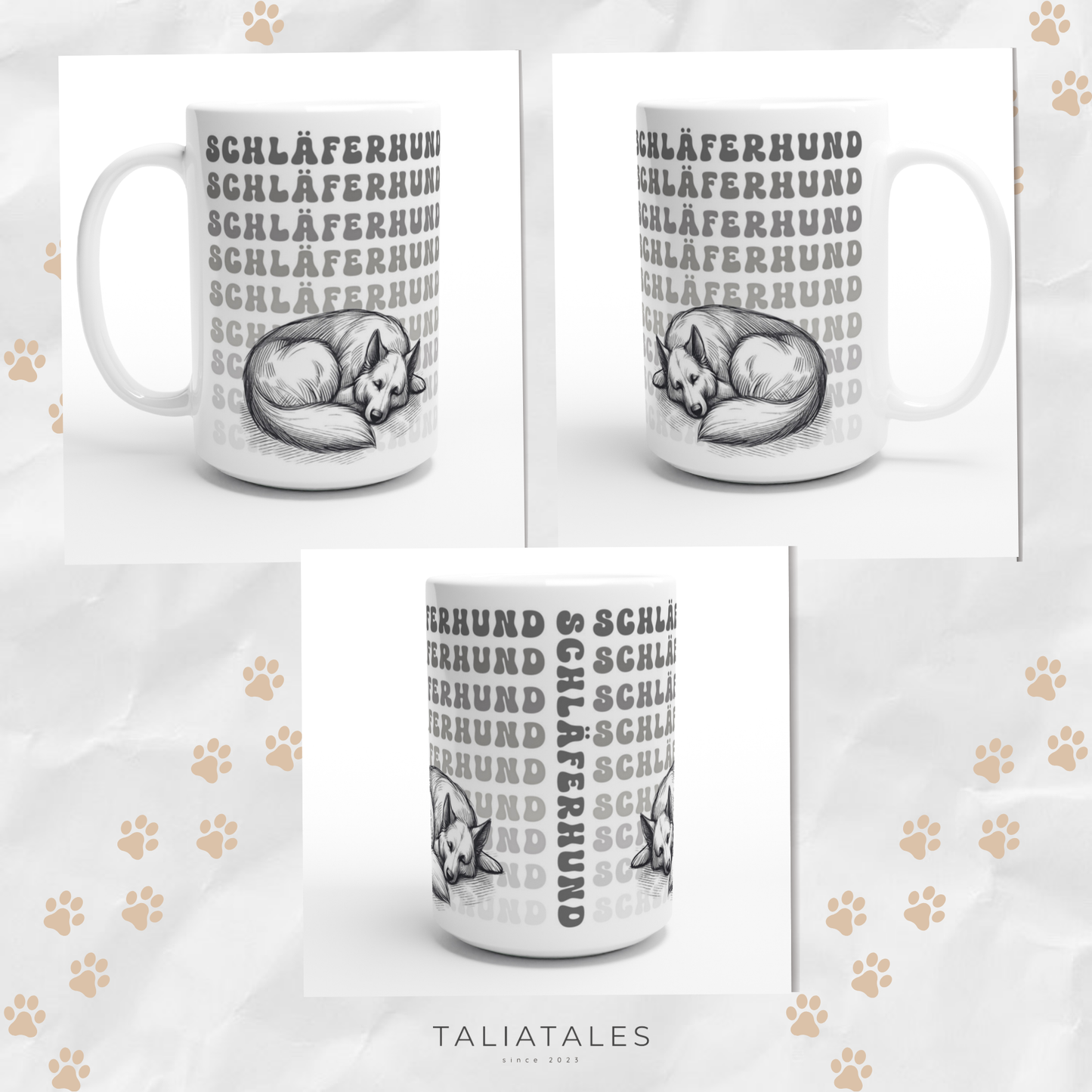 XL Tasse "Schläferhund" Schäferhund Hundetasse