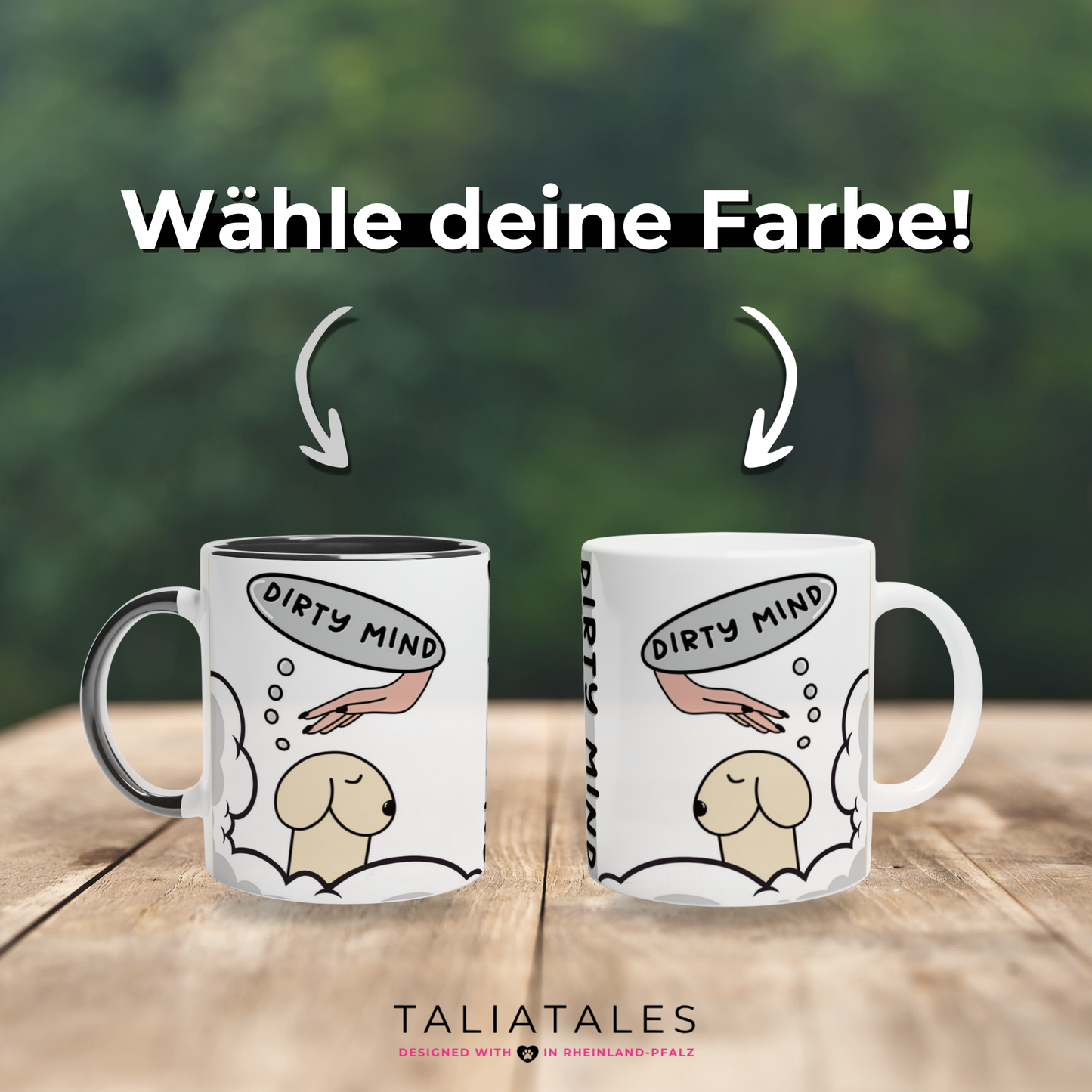 Tasse "DIRTY MIND" Hundetasse