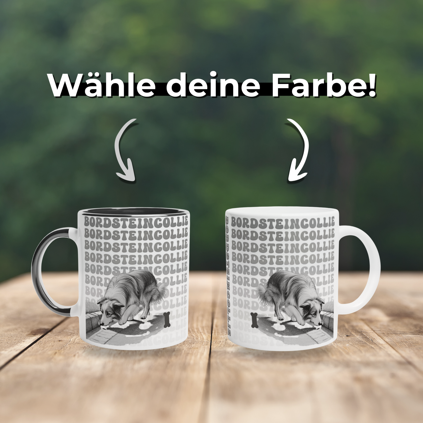 Tasse "Bordsteincollie" Border Collie Hundetasse