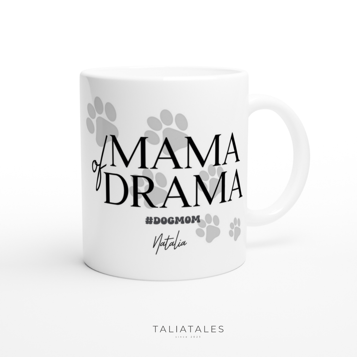 Personalisierte MAMA OF DRAMA TASSE - WHITE EDITION