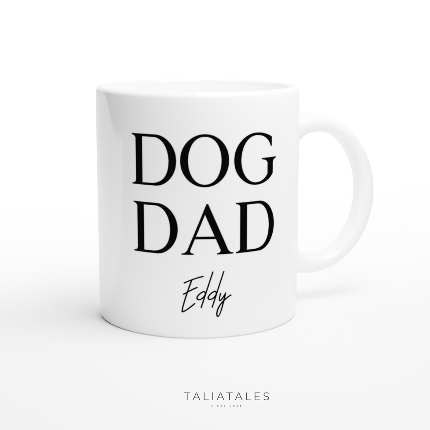 Personalisierte DOG DAD TASSE - WHITE EDITION