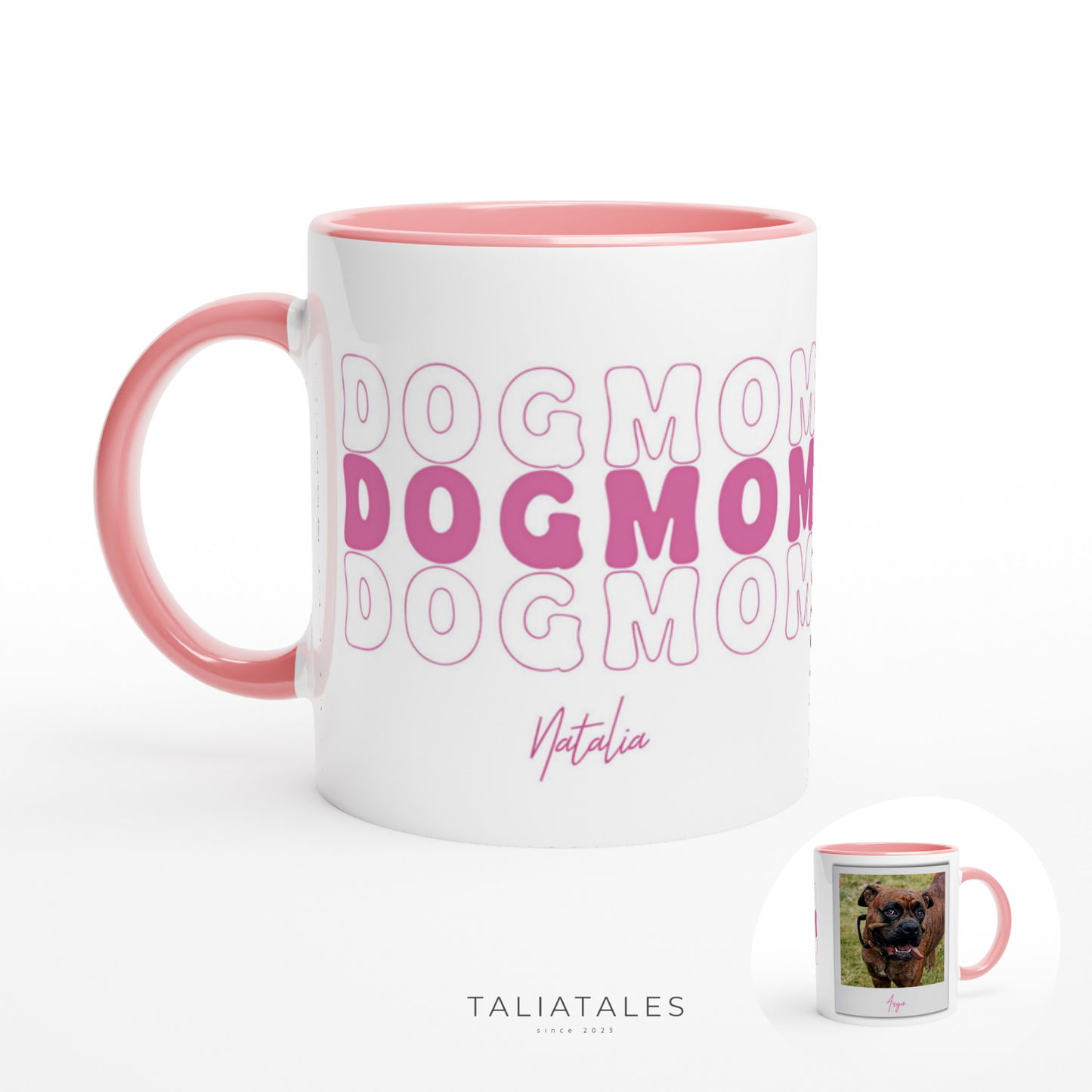 Personalisierte DOG MOM Fototasse II