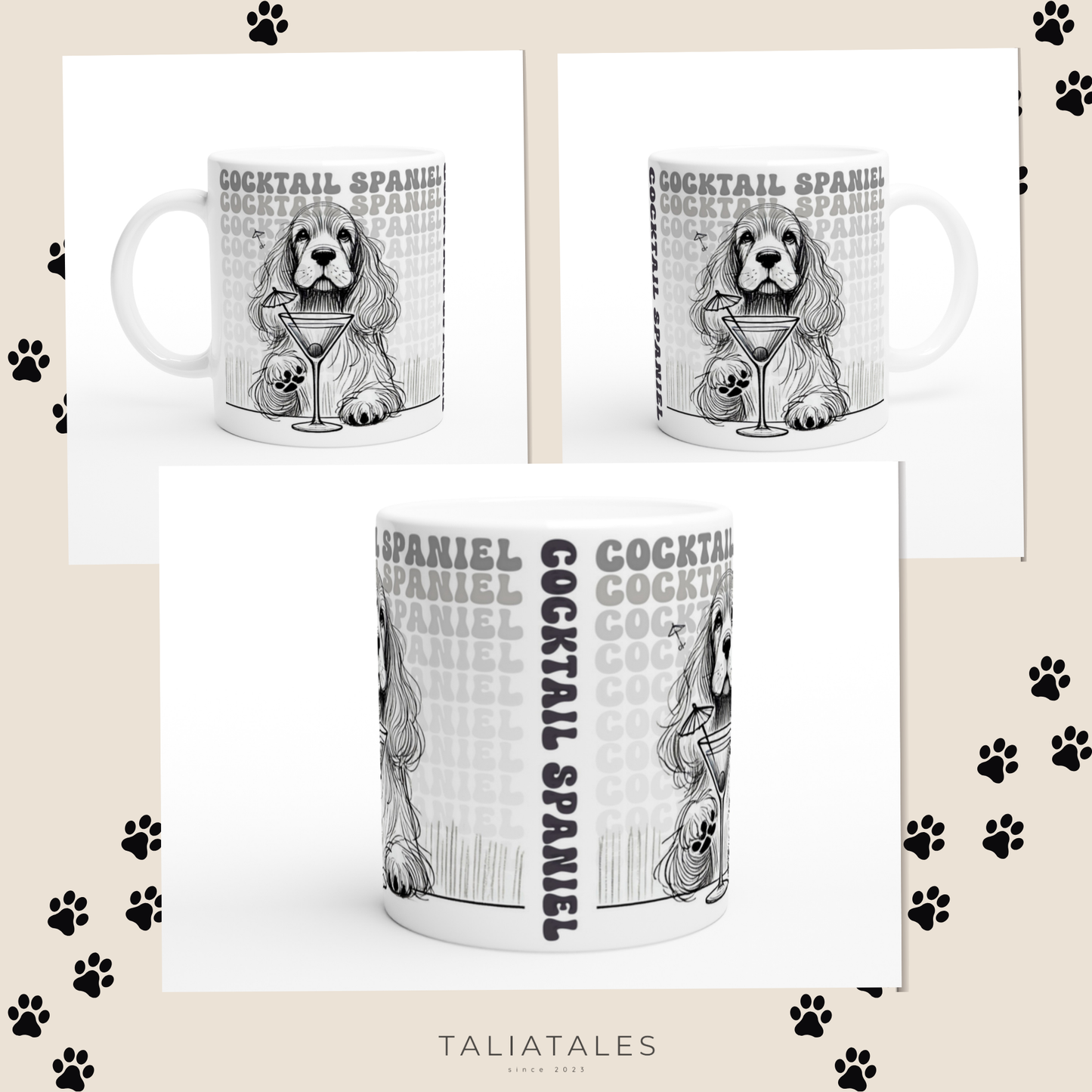 Tasse "Cocktail Spaniel" Cocker Spaniel Hundetasse