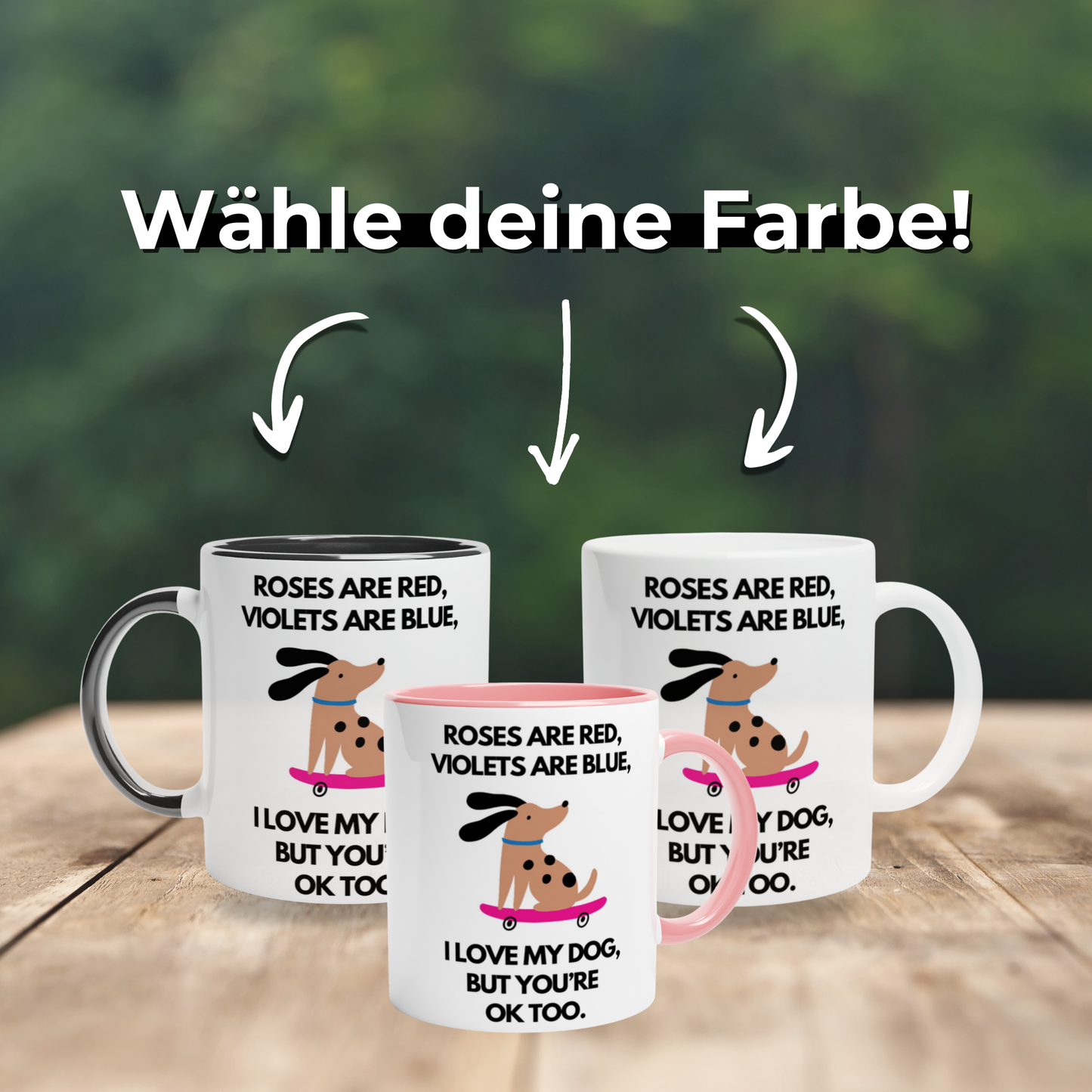 Valentinstags Hunde Tasse