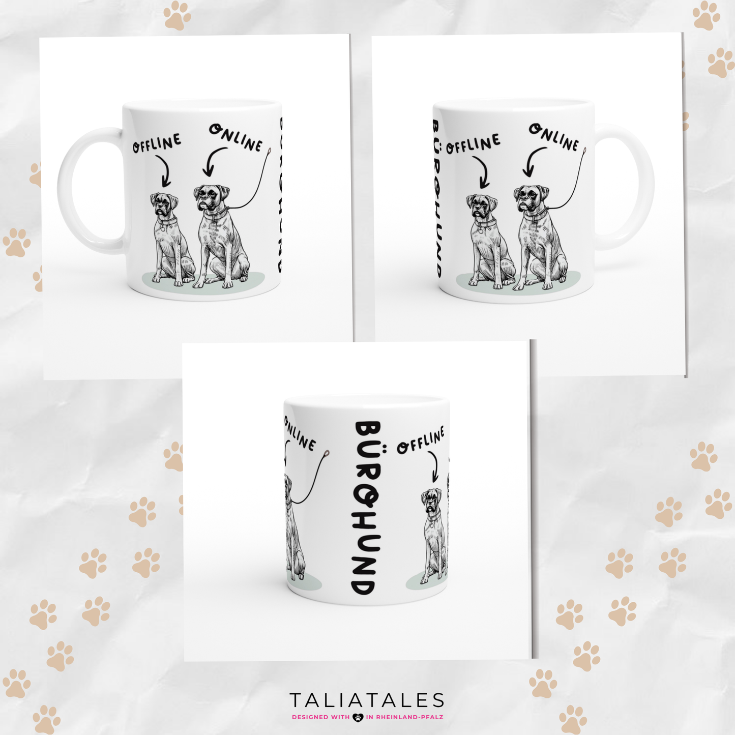 Tasse "Bürohund" ON-OFF Hundetasse