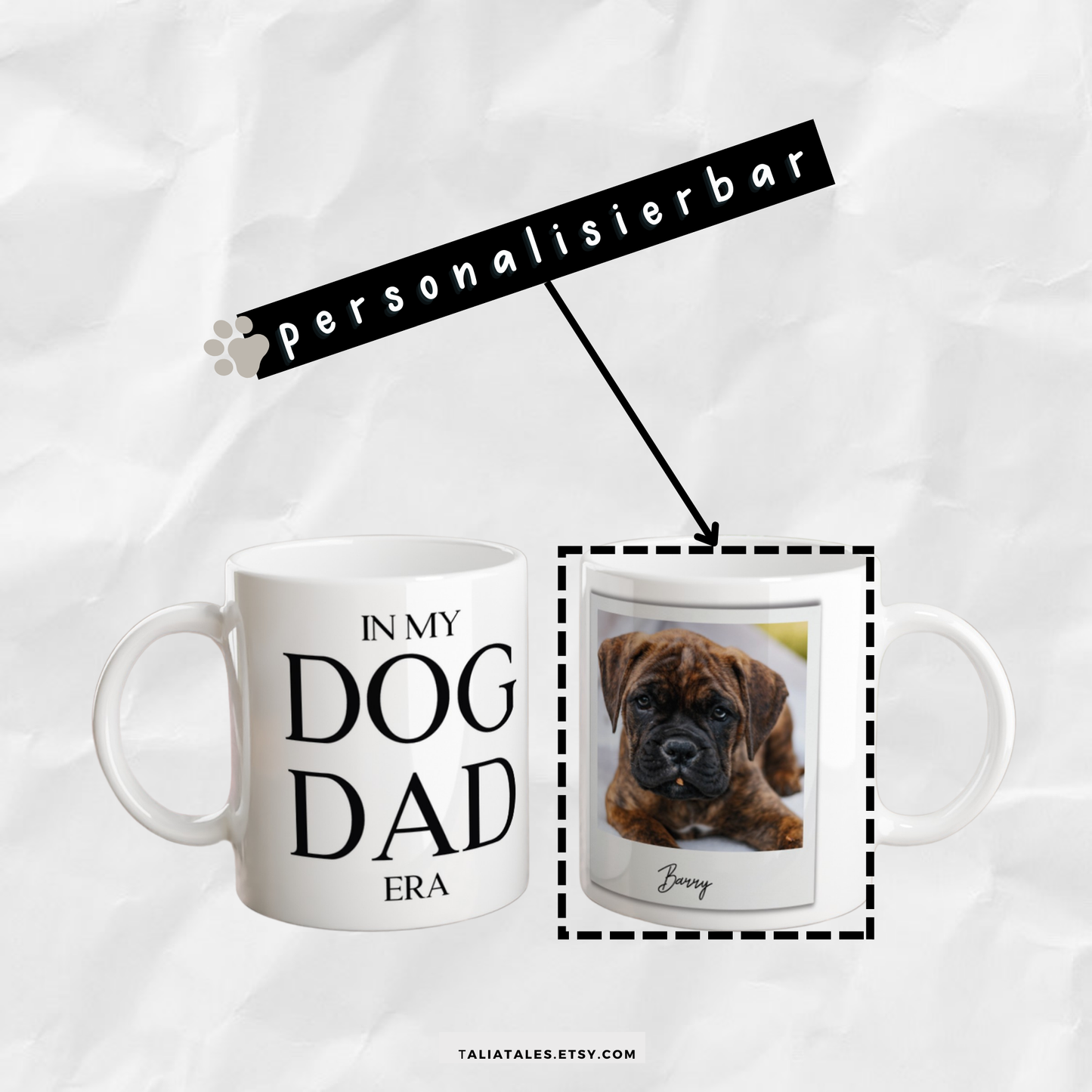 Personalisierte DOG DAD Fototasse II