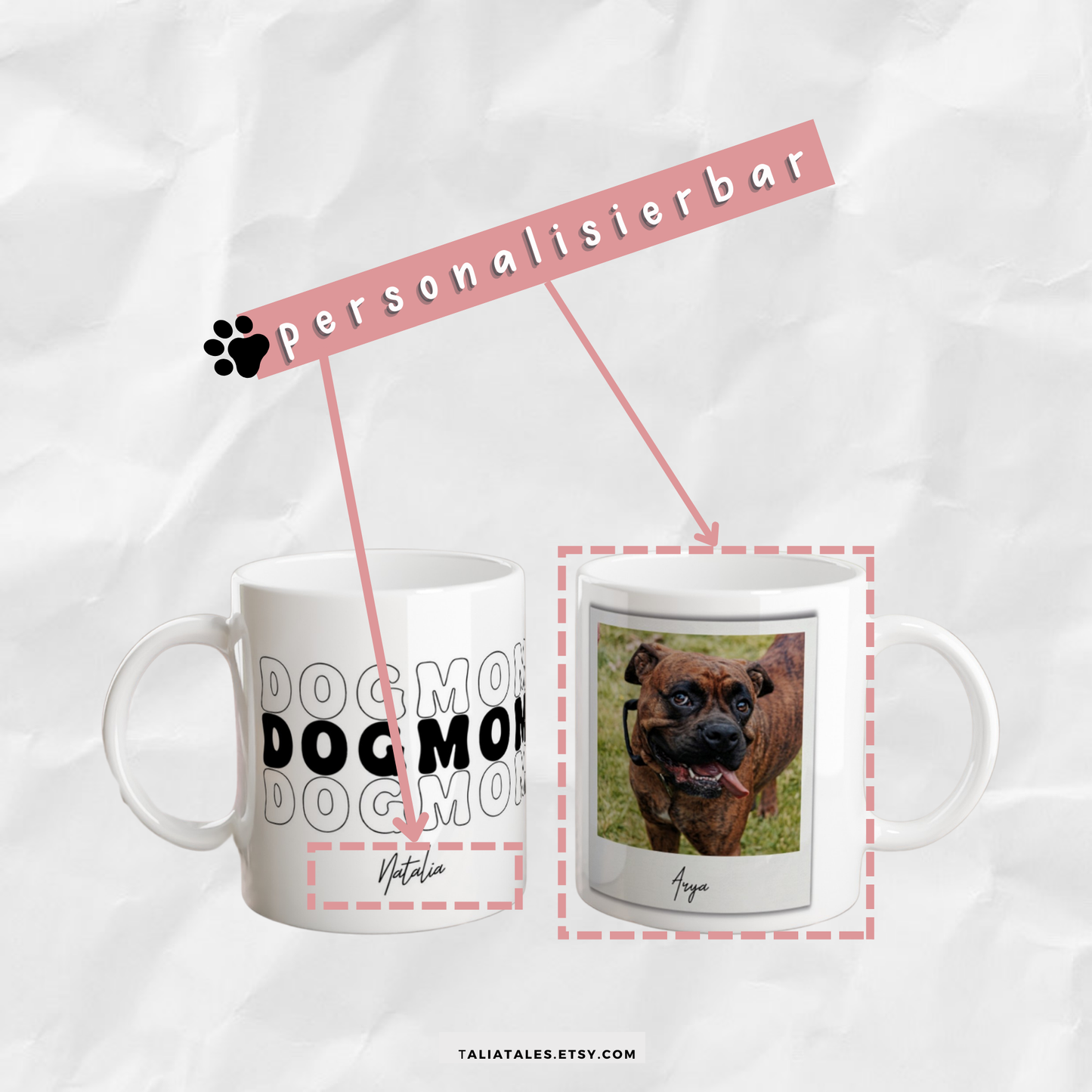 Personalisierte IN MY DOG MOM ERA Fototasse III