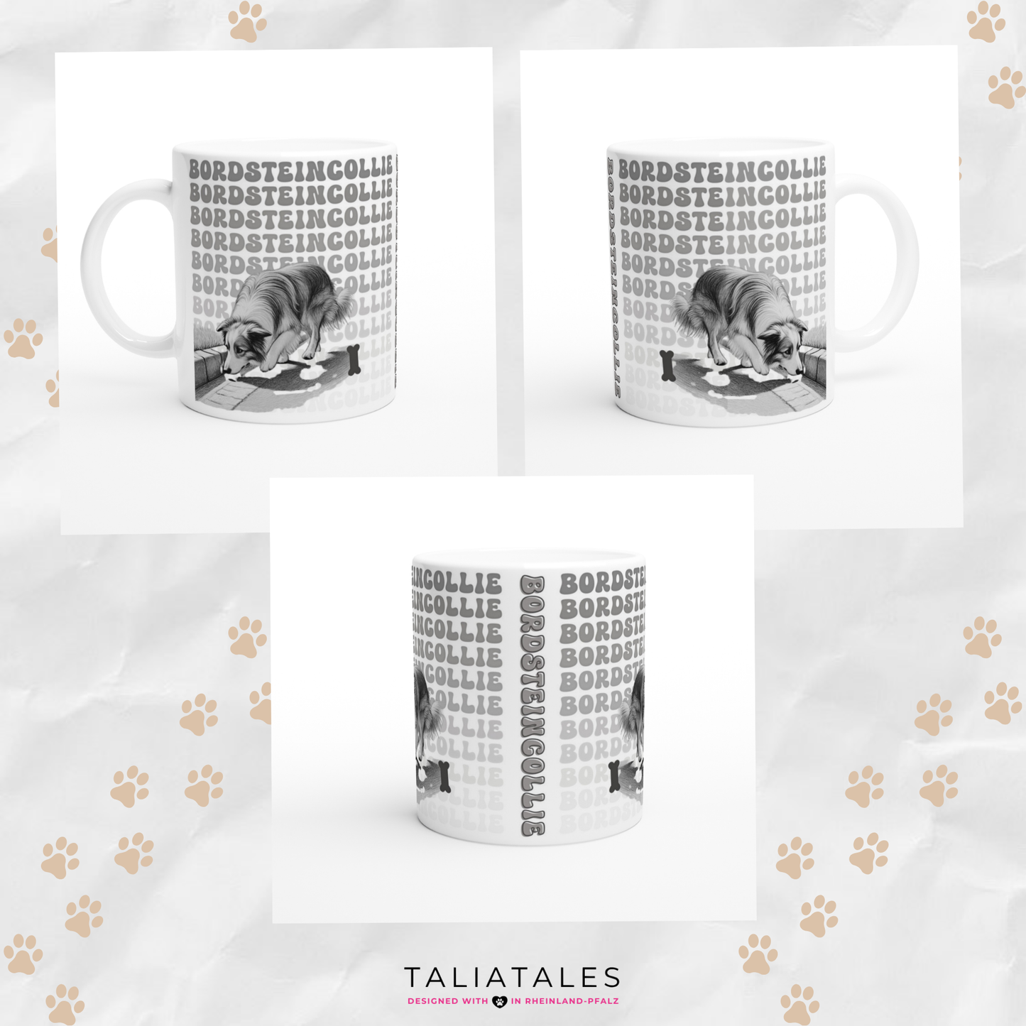 Tasse "Bordsteincollie" Border Collie Hundetasse