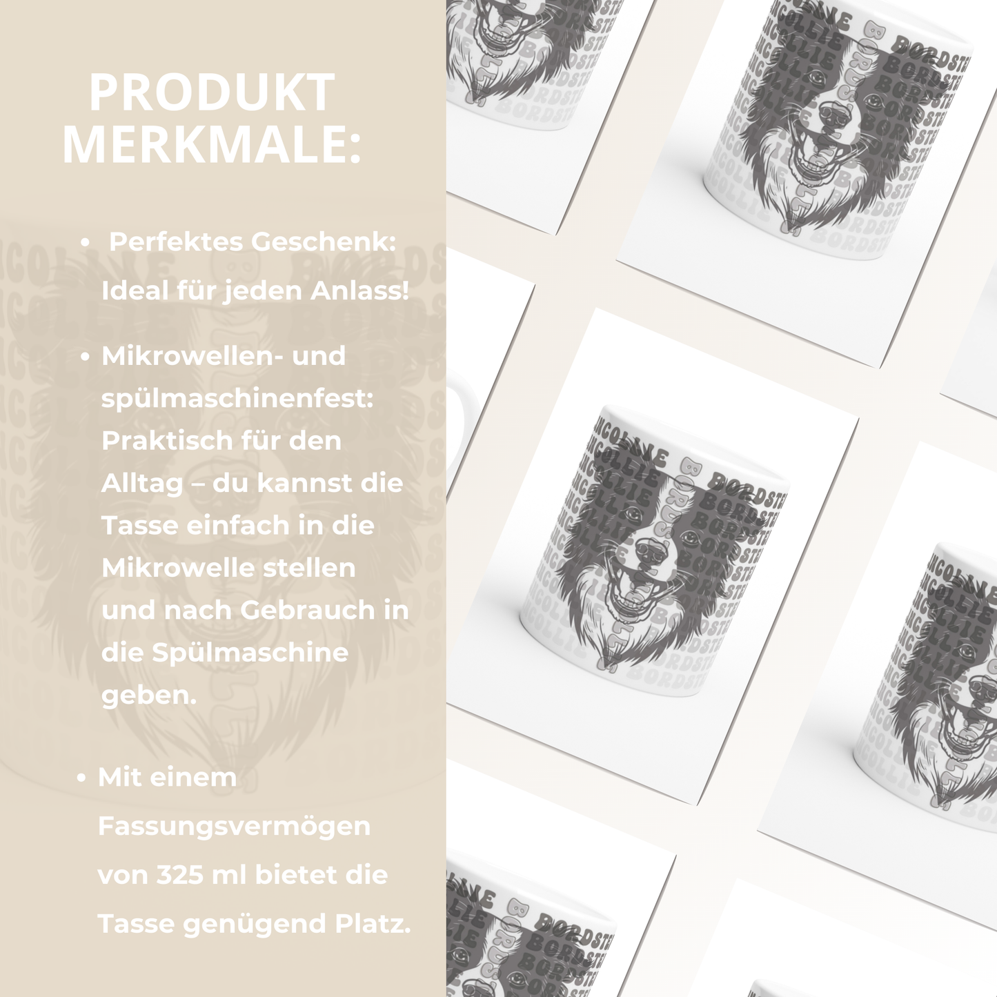 Tasse "Bordsteincollie" Border Collie 2 Hundetasse