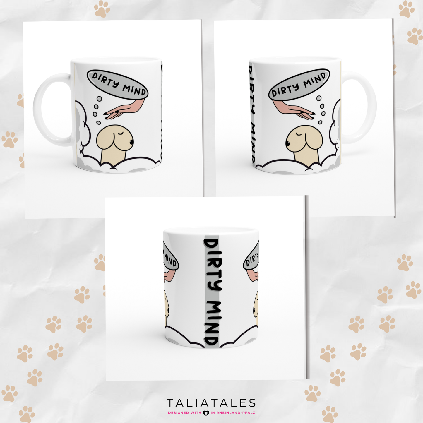 Tasse "DIRTY MIND" Hundetasse