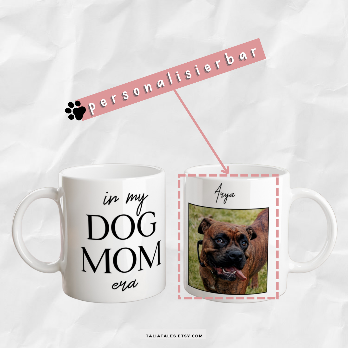 Personalisierte IN MY DOG MOM ERA Fototasse