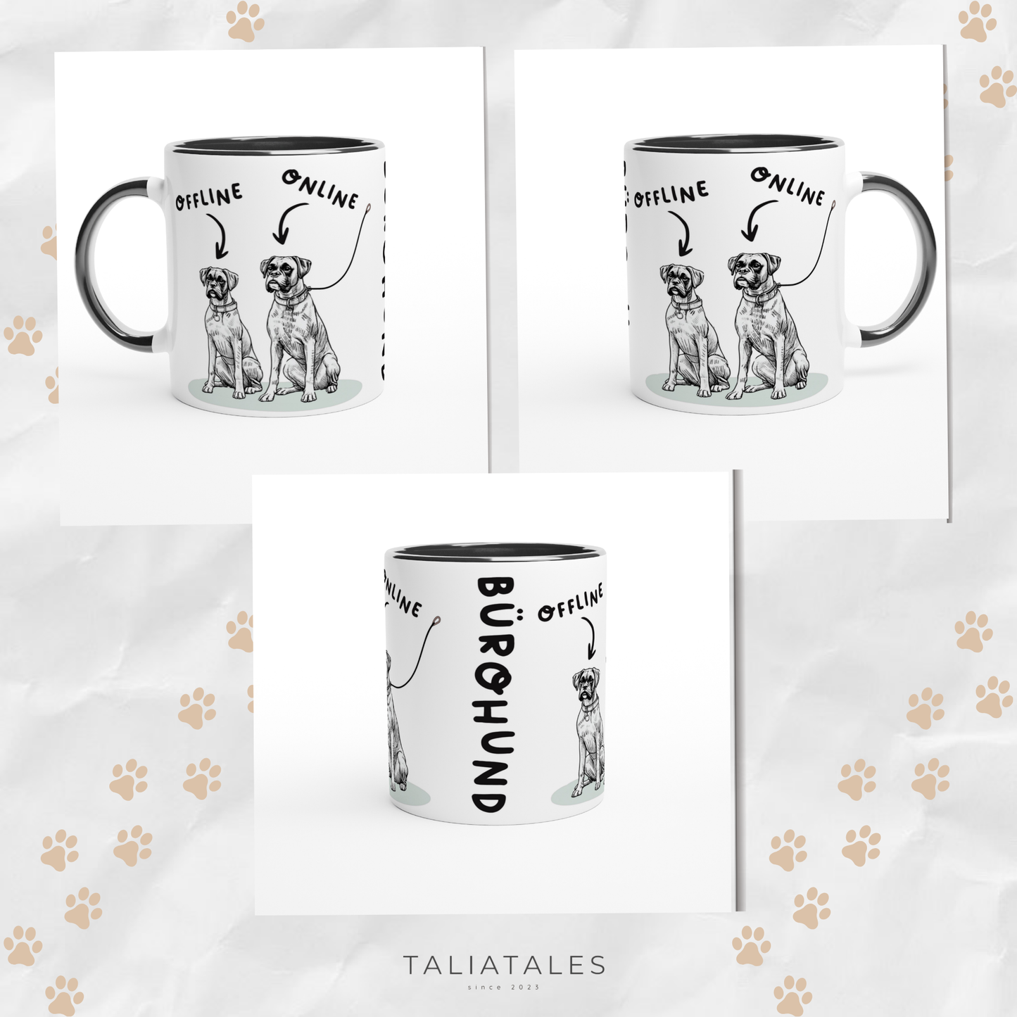 Tasse "Bürohund" ON-OFF Hundetasse