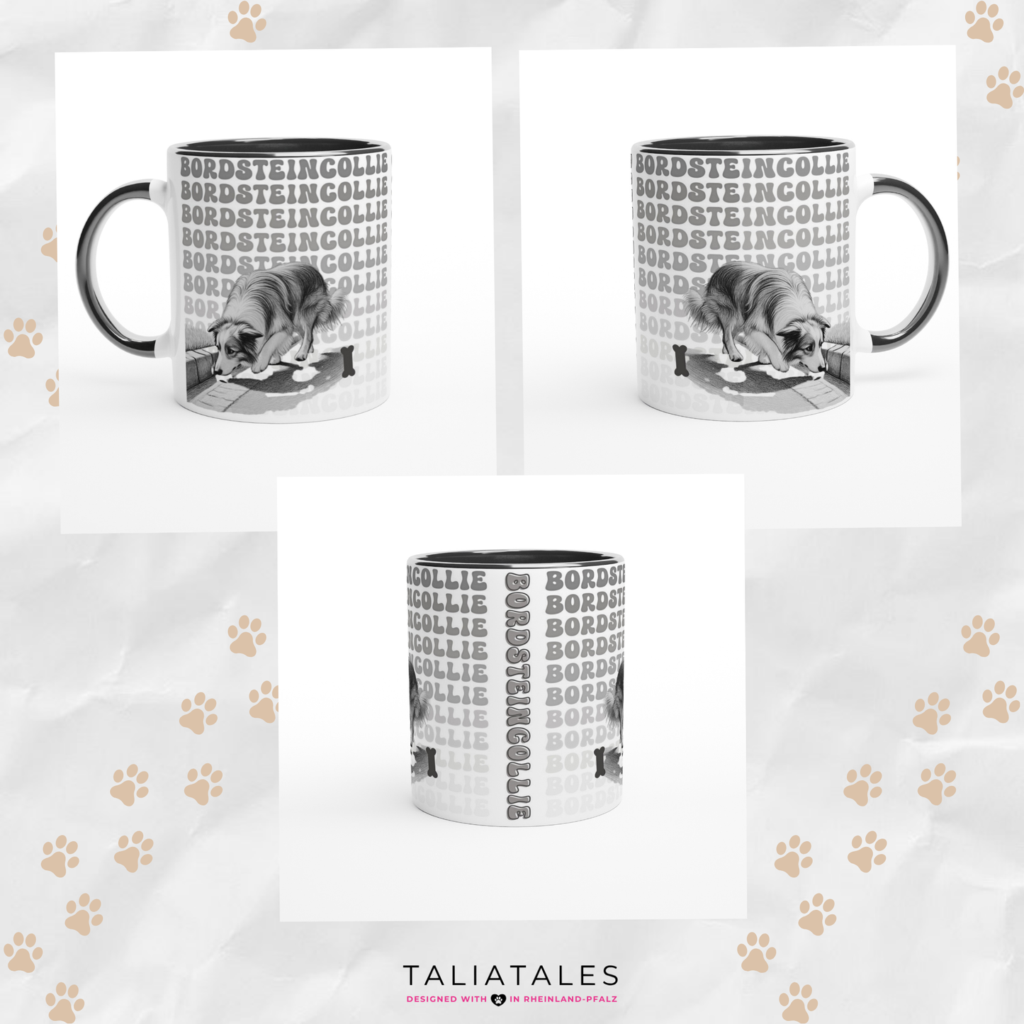 Tasse "Bordsteincollie" Border Collie Hundetasse