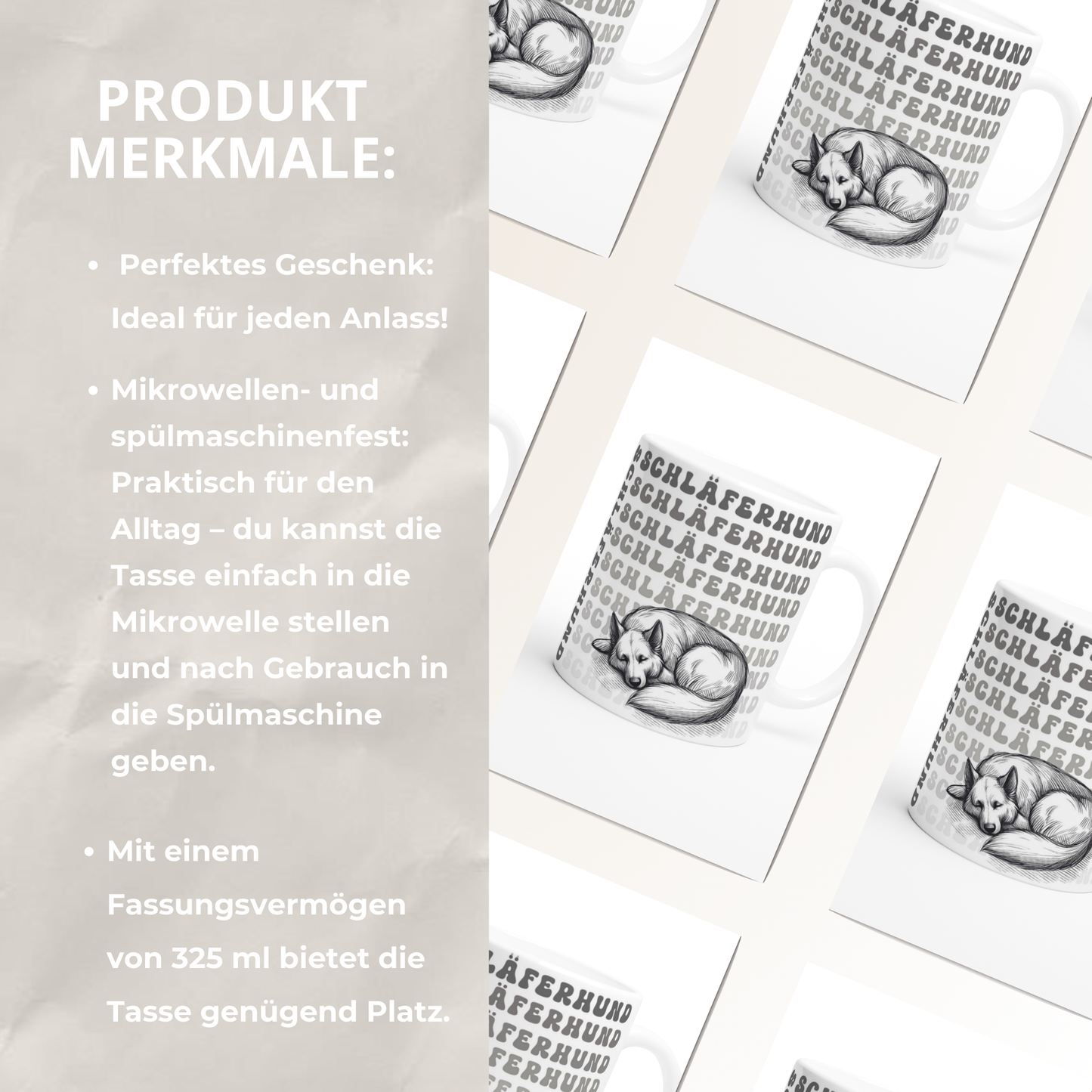 Tasse "Schläferhund" Schäferhund Hundetasse