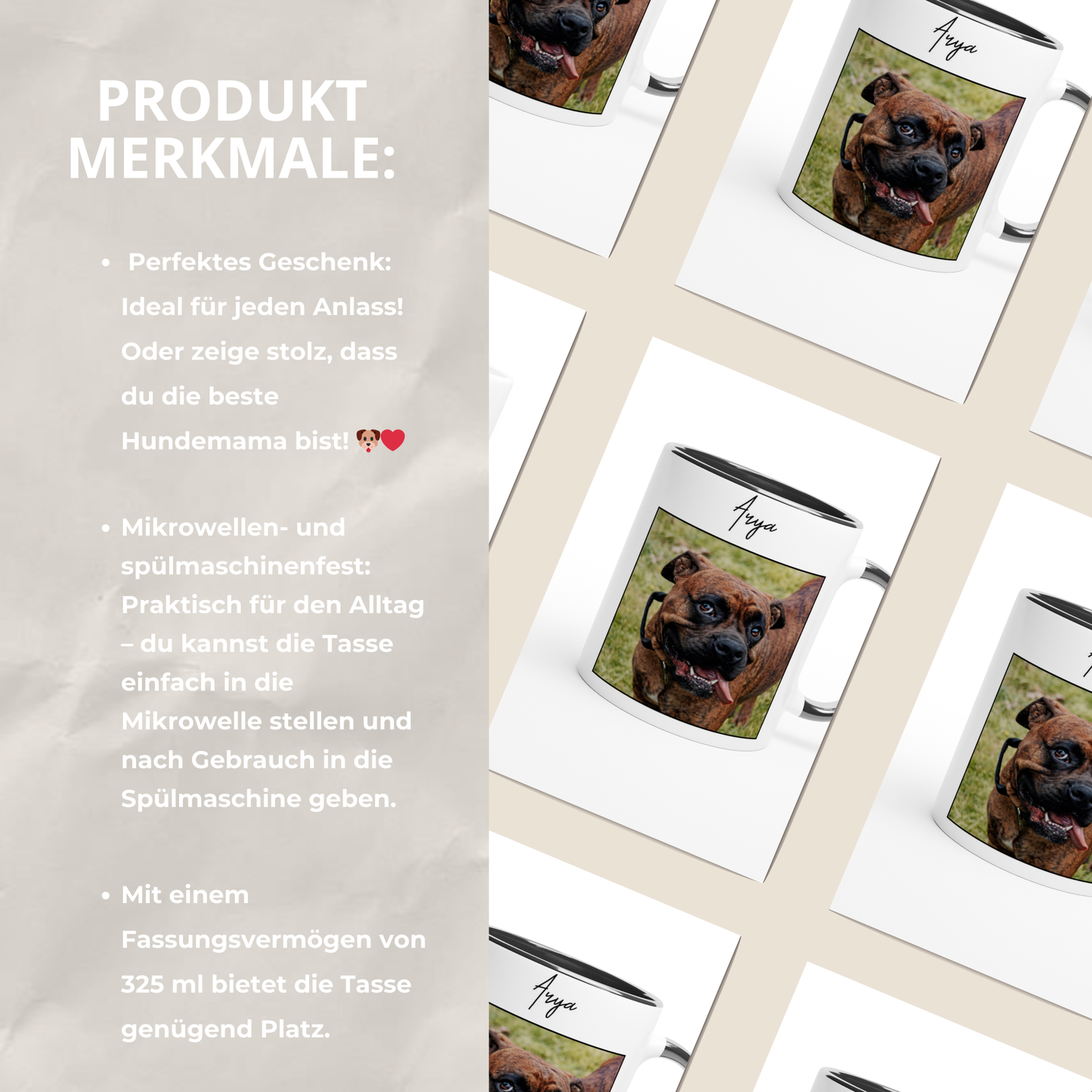 Personalisierte IN MY DOG MOM ERA Fototasse