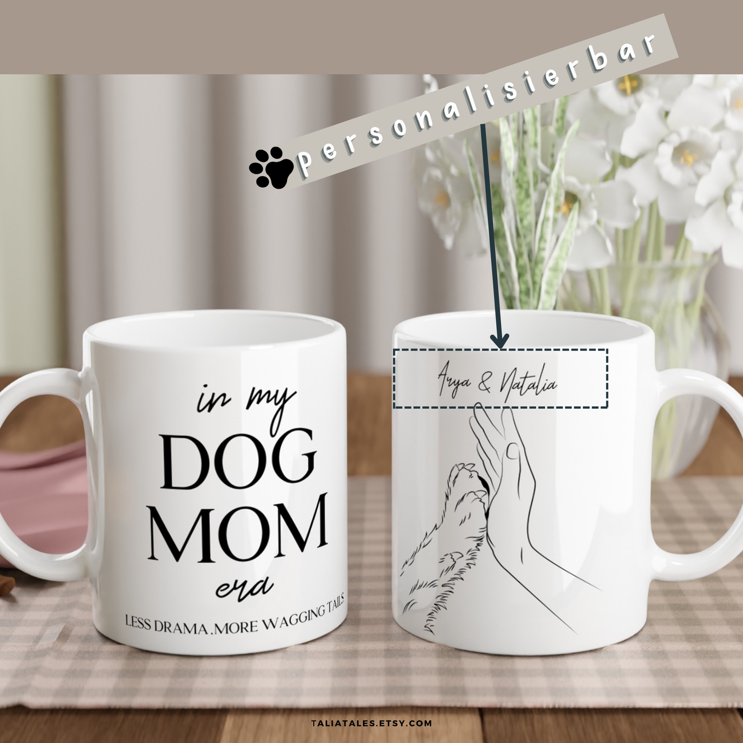 Personalisierte IN MY DOG MOM ERA Tasse