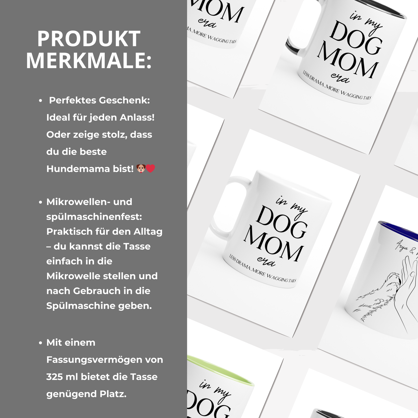 Personalisierte IN MY DOG MOM ERA Tasse