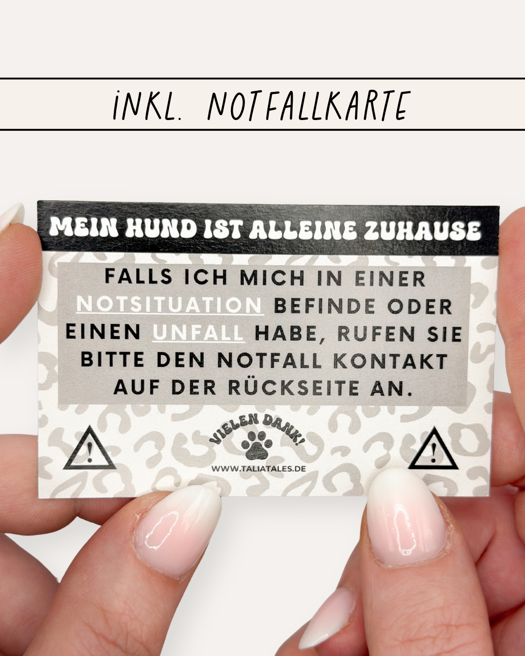 Leo Notfall-Schlüsselanhänger Hund – inkl. Notfallkarte