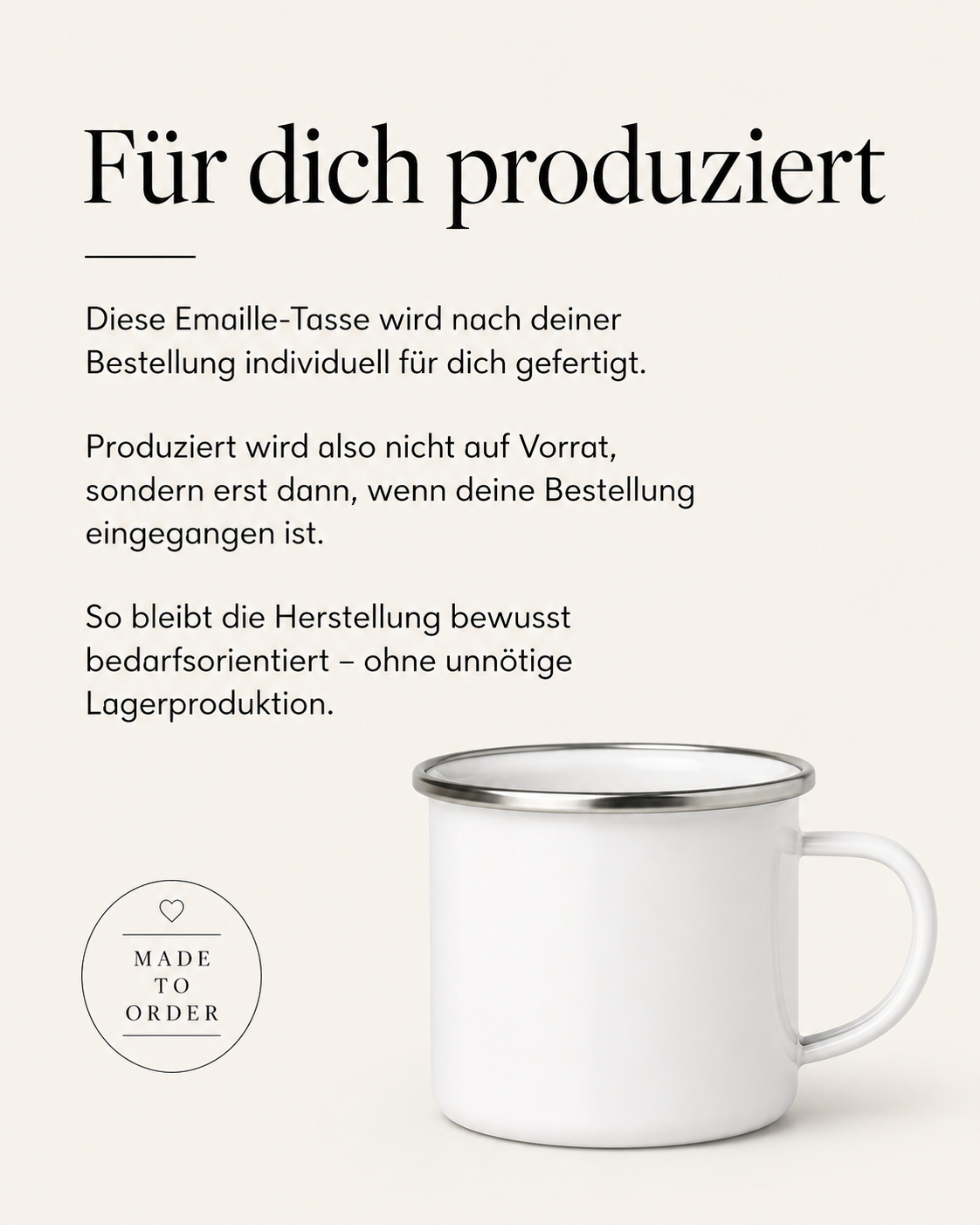 Emaille Tasse TALIATALES (personalisiert)