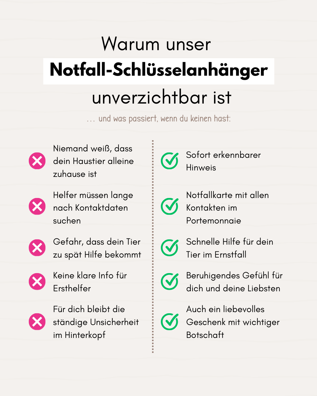 Schlüsselanhänger „Meine Katze ist alleine zuhause“ Pink – inkl. Notfallkarte