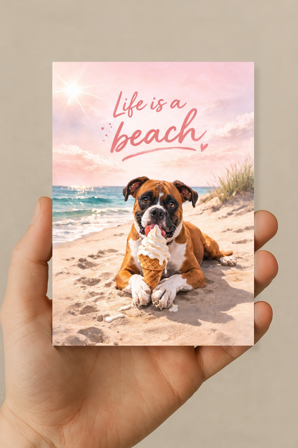 Postkarte "Life is a beach"