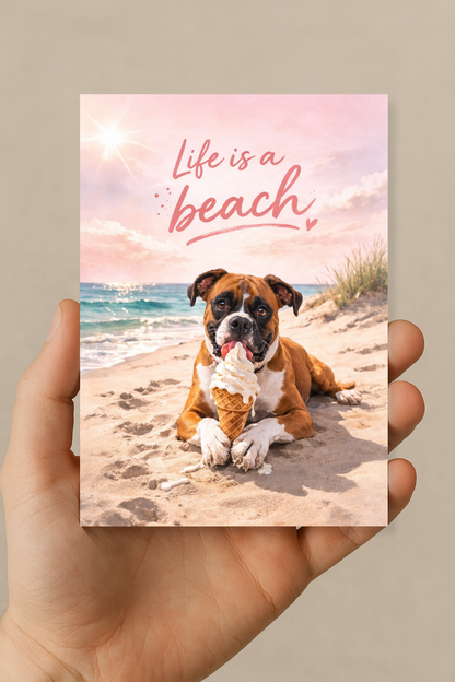 Postkarte "Life is a beach"