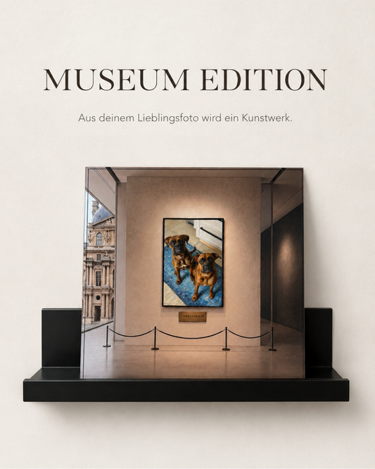 Personalisiertes Hundebild im Museumsstil | 20 × 20 cm