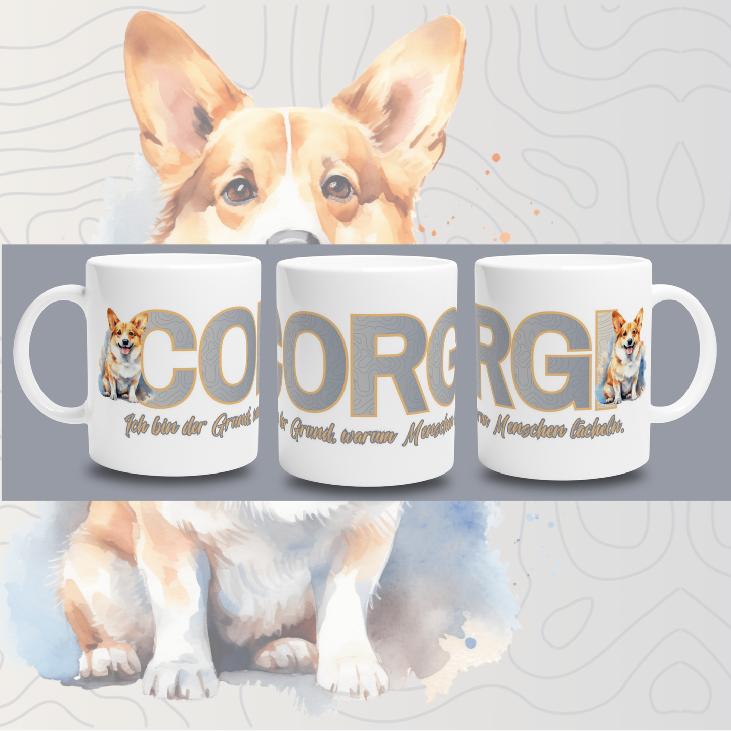 Tasse "Corgi" Pembroke Welsh Corgi Hundetasse
