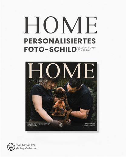 Personalisiertes Gallery Cover HOME | 20 × 20 cm