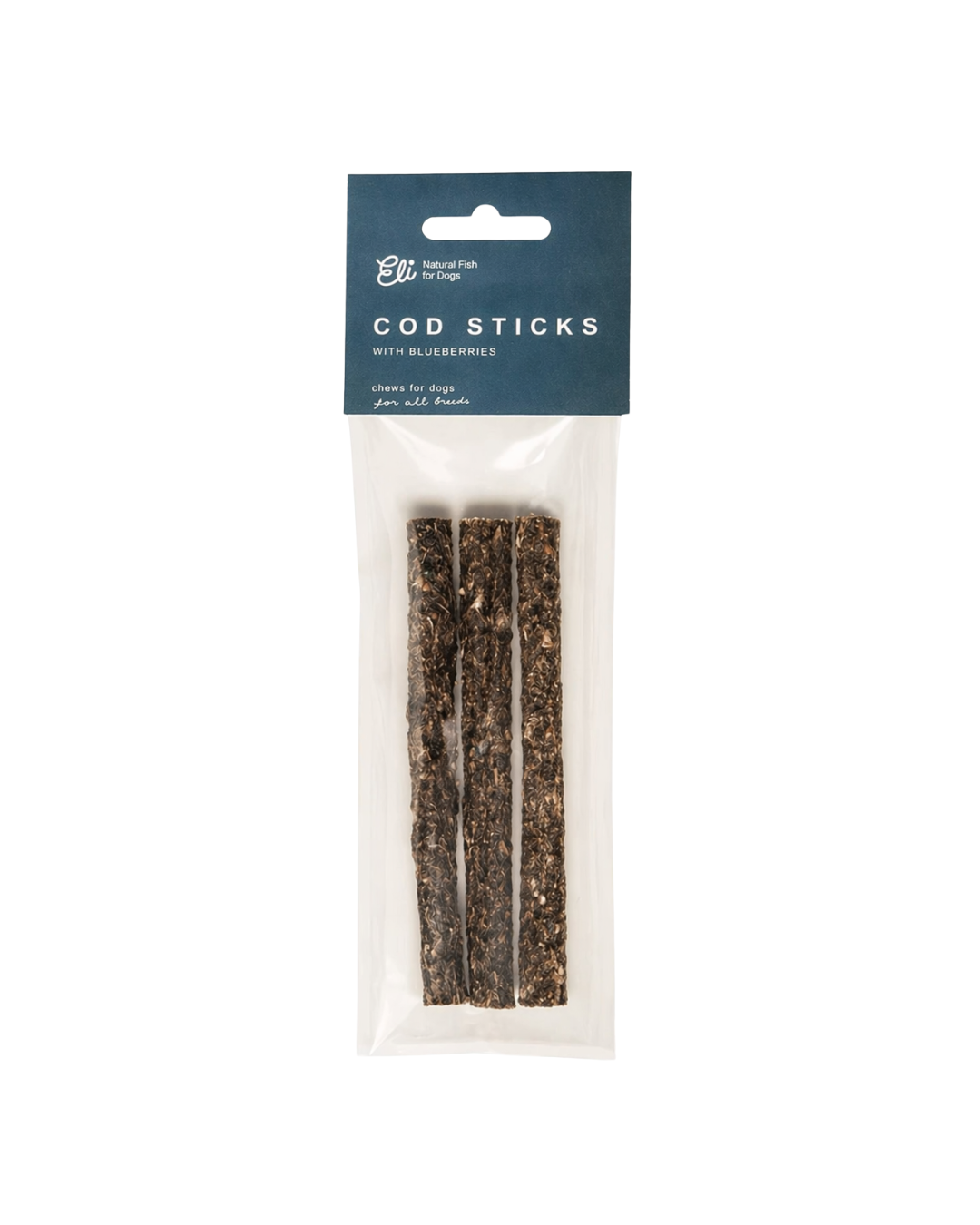 Kabeljau-Sticks mit Heidelbeeren