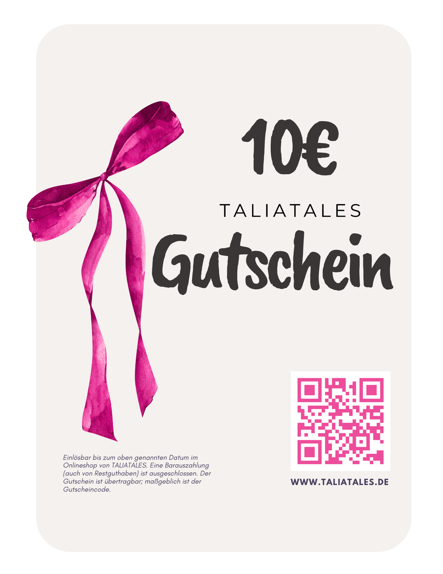 TALIATALES Geschenkgutschein (digital)