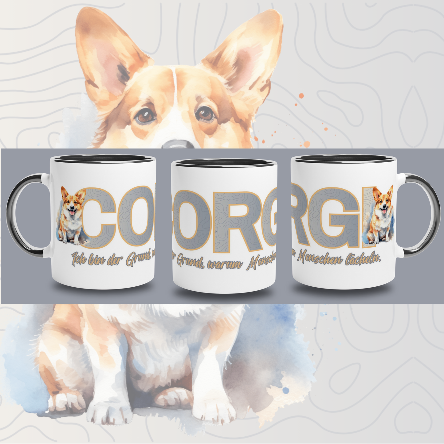 Tasse "Corgi" Pembroke Welsh Corgi Hundetasse
