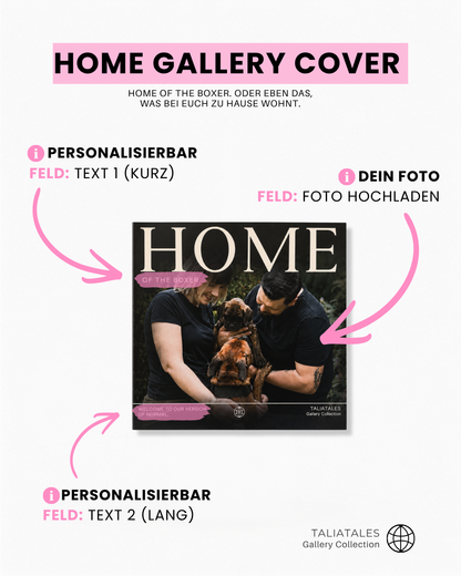 Personalisiertes Gallery Cover HOME | 20 × 20 cm