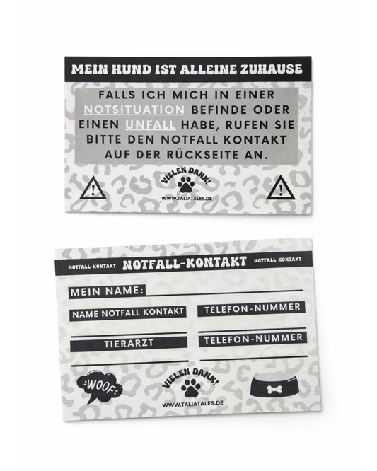 Notfallkarten Hund Leo