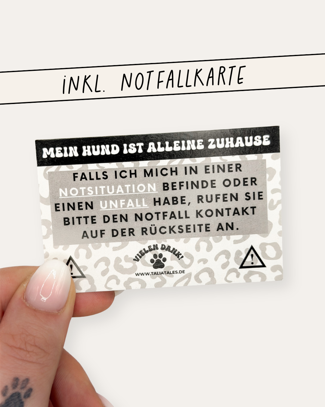 Leo Notfall-Schlüsselanhänger Hund – inkl. Notfallkarte