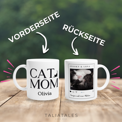 Personalisierte Fototasse CAT MOM
