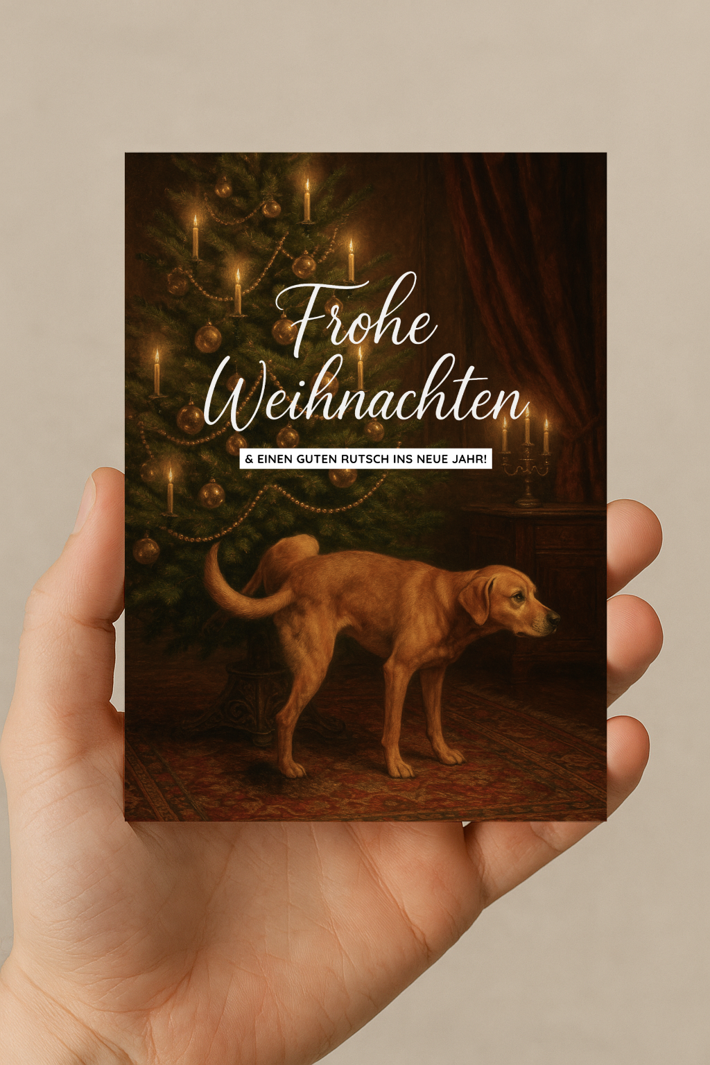 Weihnachtskarte Hund #1