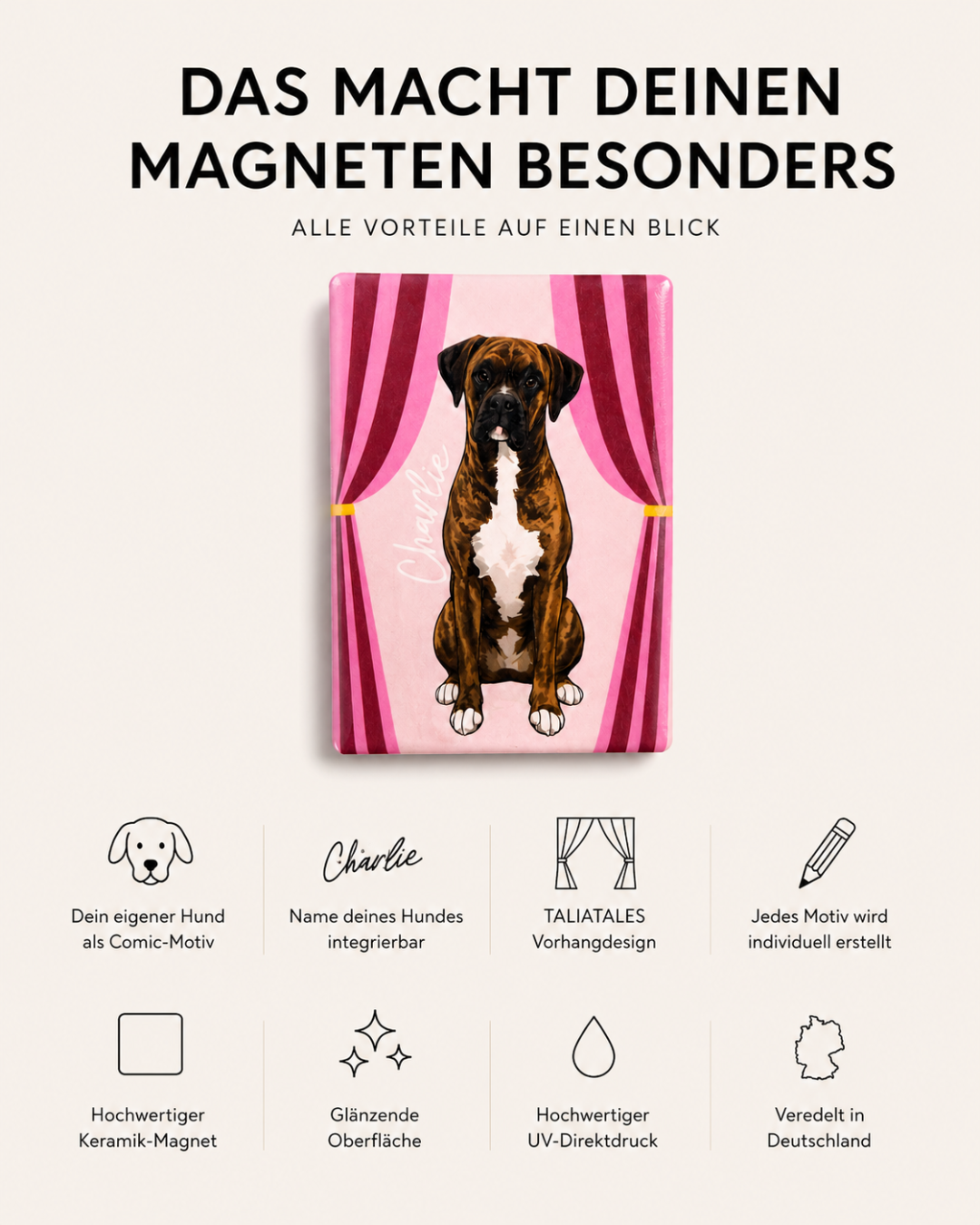 Personalisierter Comic-Magnet