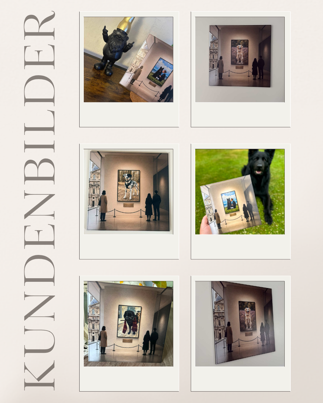 Personalisiertes Hundebild im Museumsstil | 20 × 20 cm