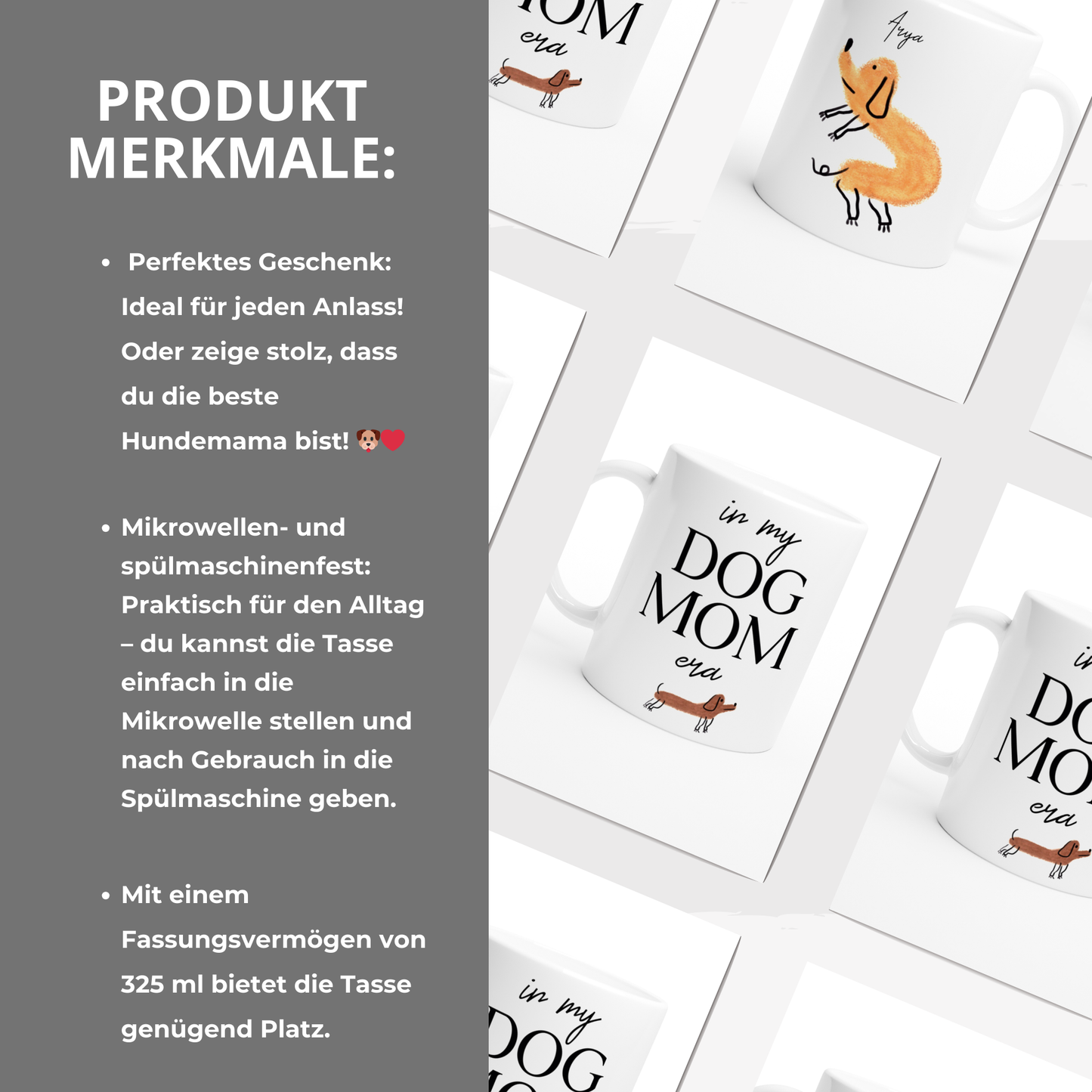 Personalisierte IN MY DOG MOM ERA Tasse Dackel