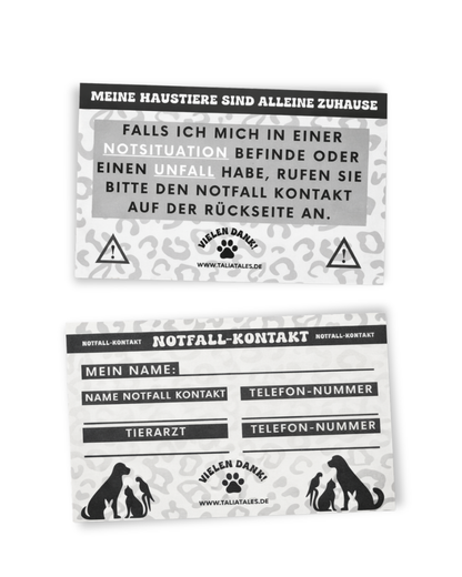 Notfallkarten Haustiere Leo