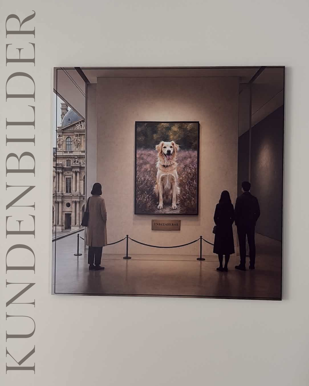 Personalisiertes Hundebild im Museumsstil | 20 × 20 cm